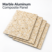 Panneau composite en aluminium marbré enduit de PE de 3 mm et 4 mm, 4x8 pieds, aspect pierre ivoire pour la décoration murale de salle de bain