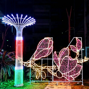 ไฟประดับรูปทรงหอคอย LED 3 มิติขนาดใหญ่ สำหรับตกแต่งสวนสนุกเชิงพาณิชย์ ลานกิจกรรม และงานเทศกาลคริสต์มาสกลางแจ้ง - Product Image 1