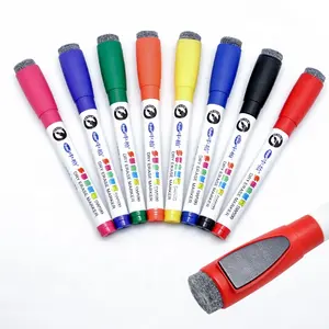 SW599 Magnetic Dry Wipe Pens Dry Erase Markers With Eraser Cap Low Odor Fine Tip Whiteboard Pens Dry Erase Pen