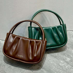 Sac à main en forme de lune de haute qualité 2025 pour femme, sac à main en cuir véritable pour femme, sac bandoulière simple - Product Image 6