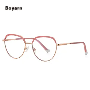 Boyarn lunettes mode lunettes optiques Uv400 Anti verre bleu montures rondes lunettes pour petit visage