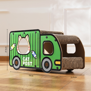 กระดาษแข็งสำหรับบ้านแมวที่เการูปทรงรถยนต์ - Product Image 5