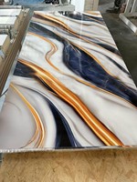 Plaques de marbre PVC légères, panneaux muraux en marbre UV, installation facile et projets de bricolage à domicile