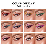 Meistverkaufter Bunter Wasserfester Flüssiger Neon Veganer Glatter Rosa Flüssiger Eyeliner Schwarzer Eyeliner-Stift Wischfester Delineador