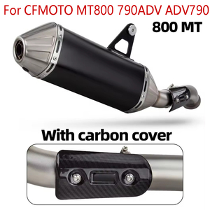 Pot d'échappement slip-on avec DB Killer en acier inoxydable pour moto d'aventure 800MT, compatible 790ADV ADV790 <span class=keywords><strong>CFMOTO</strong></span> <span class=keywords><strong>MT800</strong></span> - Product Image 1