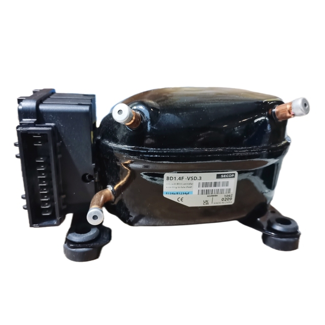 Silent SECOP DC 12V R1234yf Refrigerant Micro Compressor for Refrigeration & Heat Exchange Parts BD1.4F-VSD.3