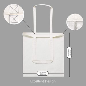 Lot de 1 Sac fourre-tout en coton économique, léger, moyen, réutilisable pour les courses, décontracté, promotionnel, pour la publicité DIY - Product Image 5