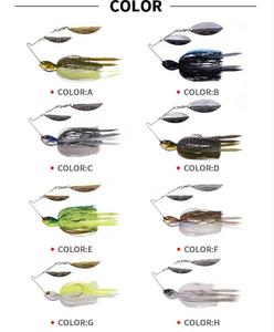 Nouveau ZR 18g 8 couleurs 120mm Leurre coulant <span class=keywords><strong>Buzz</strong></span> Bait Bass Big Mouth Swimbait Chatterbait SV-3 Double Willow Spinnerbait pour poissons d'eau salée - Product Image 5
