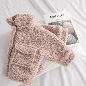 <span class=keywords><strong>Manteau</strong></span> Sherpa d'hiver pour fille, veste à manches longues avec boutons, vêtements chauds pour enfants - Product Image 6