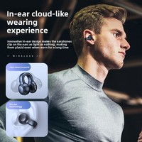 Écouteurs sans fil OWS Bluetooth 5.3 à clip d'oreille avec suppression du bruit pour appels clairs, étanches IPX4, son HiFi