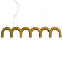 Lustre de salle à manger en forme de U Orange New Tennessee Memphis, style design nordique, luminaire de showroom pour îlot de cuisine et bar aquatique