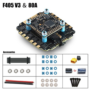 <span class=keywords><strong>MAMBA</strong></span> <span class=keywords><strong>F405</strong></span> V3 30.5X30.5mm <span class=keywords><strong>FC</strong></span> & 80A 32-bit ESC, alimentation multi-canaux améliorée 3-8S, prise en charge de la double caméra - Product Image 1