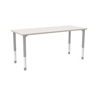 Meubles de classe, table rectangulaire réglable en hauteur, table d'activités en bois