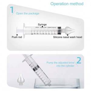 Jeringa e irrigador nasal para bebés con aspirador - PP y silicona ecológicos, nuevo diseño para 0-24 meses - Product Image 6