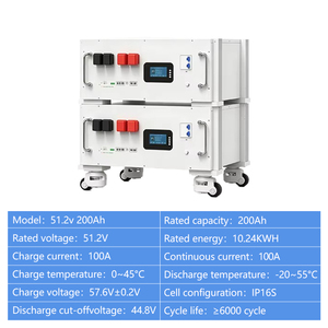 ระบบจัดเก็บพลังงานภายในบ้าน แบตเตอรี่ LiFePO4 51.2V 200AH 10.24KWH พร้อมระบบสื่อสาร CAN สำหรับระบบแยกกริด - Product Image 3