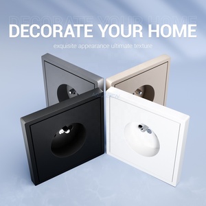 Interruttori e Prese Decorativi con Alloggiamento Sicuro in PC Ignifugo, <span class=keywords><strong>Presa</strong></span> Elettrica <span class=keywords><strong>a</strong></span> Muro Standard Europeo Francese - Product Image 4