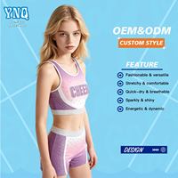 Service OEM de Gros Personnalisé Marque STORM Modèle STORM502 Soutiens-gorge et Shorts de Cheerleading en Spandex/Polyester Sublimation AB Diamond