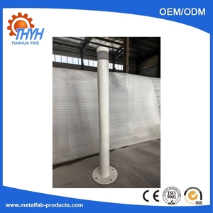 Ограждающий столбик из углеродистой стали с сертификатом ISO 9001, с белым порошковым покрытием, производство Шаньдун - Product Image 2