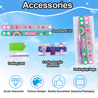 Kit de fabrication de bracelets en strass DIY, bracelet avec autocollants en strass acrylique pour petites filles, ensemble de jeu d'activités manuelles