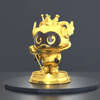Statue d'ours de gala personnalisée pour récompenses annuelles, ornement animalier de bureau en métal, plaqué or, poli, technique de moulage 3D, cadeaux d'affaires