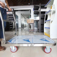 Chariot à plate-forme en acier inoxydable chariot pliable