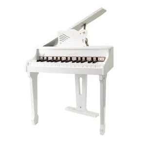 क्लासिक विश्व गर्म बिक्री पेशेवर निर्माता संगीत वाद्ययंत्र बेबी ग्रैंड पियानो खिलौना सफेद