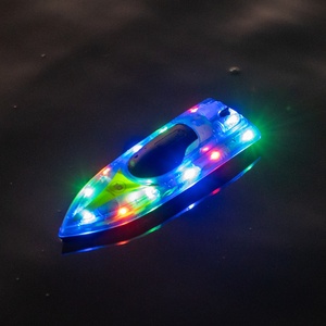 2.4GHz LED <b>RC</b> Boat Remote <b>Control</b> Speed Boat with Rechargeable Battery Waterproof Outdoor Toy for Kids - Product Image 4