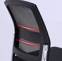 Chaise Visiteur Empilable en Maille à Cadre Métallique, pour Bureau, Salle de Conférence, Étude et Personnel, avec Accoudoirs