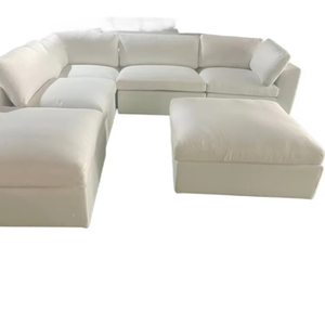 Bộ ghế <span class=keywords><strong>sofa</strong></span> góc mô đun vải không thấm nước phong cách tối giản, bộ ghế <span class=keywords><strong>sofa</strong></span> mây, đồ nội thất, ghế <span class=keywords><strong>sofa</strong></span> ba chỗ ngồi - Product Image 2