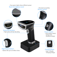 YHDAA alta calidad 1D 2D lector de código de barras Qr portátil 3 en 1 escáner de código de barras inalámbrico Bluetooth