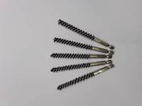 Brosse métallique à tige hexagonale de qualité industrielle, brosse de perceuse électrique pour le polissage, le meulage et l'ébavurage des trous intérieurs