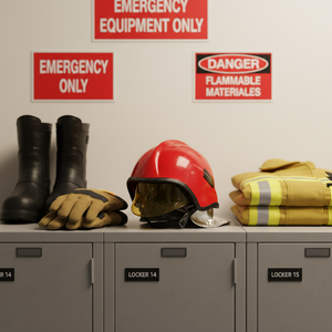 노운세이프티 노란색/빨간색 반사 스트라이프 소방관 헬멧 목 보호대 내구성 강한 하드형 선택형 손전등 액세서리 - Product Image 4