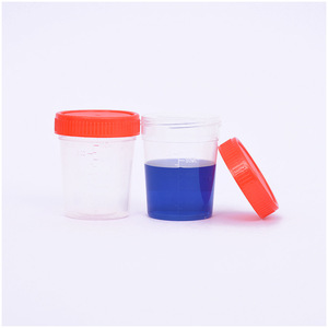 Seeking Excellence Sample Cup 120Ml PP <b>Plastic</b> Screw Cap Graduated For Urine <b>Stool</b> Sputum Testing - Product Image 1
