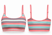 Soutien-gorge de sport pour femme à rayures imprimées, respirant, en tissu recyclé, à maintien élevé, pour le yoga, le Pilates et les loisirs