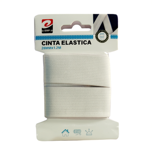 Nastro elastico Erpsl 28mmx1,2m bianco per cucito e artigianato - Product Image 1