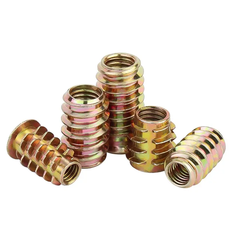 China Nut Manufacturer type D steel galvanized allen Drive Threaded wood Insert Nut