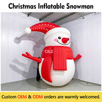 Bonhomme de neige gonflable de Noël avec éclairage LED, ballon gonflable pour extérieur, jardin, pelouse, décoration de fête de Noël