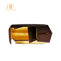 Meubles personnalisés pour villa de luxe moderne, armoire de rangement de forme irrégulière, table console en bois pour la décoration du salon