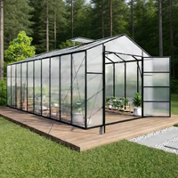 Serre de jardin en polycarbonate avec structure en aluminium 10x20 pieds, protection UV, écologique, facile à assembler pour la maison et le jardin