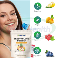 Poudre de boisson d'hydratation électrolytique et d'acides aminés Ausreson, sans sucre, supplément sportif, marque privée, mélange de poudre d'électrolytes céto