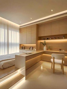 Cocina de estilo de madera personalizada para toda la casa con gabinetes integrados, Mostrador de Isla y mesa de comedor. Todo hecho de madera maciza - Product Image 3