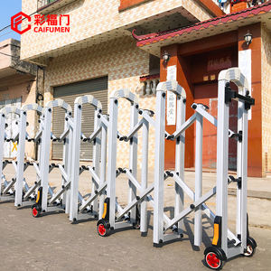 Clôture d'isolement de barrière de trafic rétractable avec roues Personnalisation d'usine de garde-corps temporaire en alliage d'aluminium mobile - Product Image 3