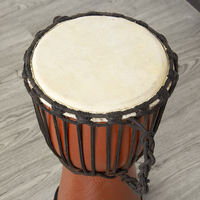 Djembe à main pour débutants de 8 pouces, construction en bois massif sculpté à la main, tambour en peau de chèvre naturelle de qualité supérieure