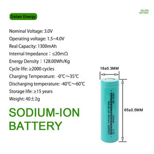 Grosir Baterai Ion Natrium Silindris NA 20C Sodium-ion 18650 3V 1300mAh Sel Baterai Ion Natrium untuk Alat Tenaga E-bike - Product Image 6