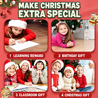 Grand sac cadeau de Noël, papeterie festive, elfe, pingouin, bonbons, canne en sucre, surprise, kit de récompense pour enfants, boîte de fêtes, joyeux Noël