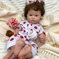 Adorables poupées bébés réalistes de 18 pouces en silicone souple, avec cheveux bouclés implantés à la main, jouets de naissance tendance