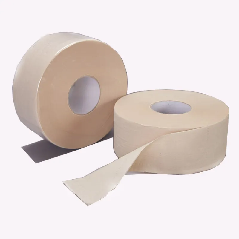 Rollo de papel higiénico de bambú personalizado, venta directa de fábrica, jumbo