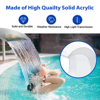 Hochwertige PVC Kunststoff Acryl LED Garten Pool Dekoration Einzigartige Wasserfall Brunnen Wasser vorhang Designs für Schwimmbäder