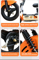 Vélos électriques transfrontaliers en gros avec moteur à moyeu arrière et batterie au lithium - Moteur sans balais 7 vitesses 350W, autonomie 31-60 km