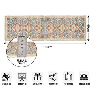 Alfombra Geométrica Decorativa para el Hogar, Rectangular, 23DFR0111, Fibra de Poliéster, Lavable, Antideslizante, para Uso en Interiores y Exteriores - Product Image 5